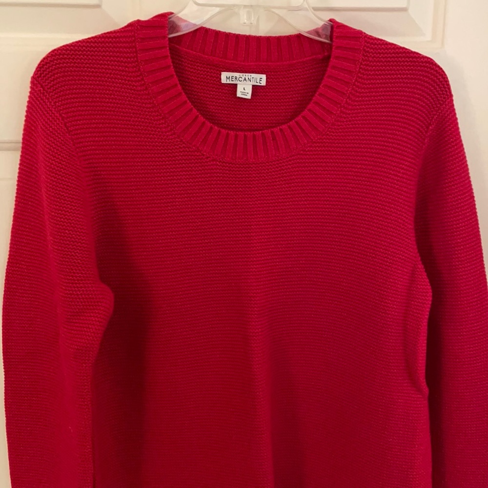 EUC J Crew Mercantile merino cotton sweater sz L
